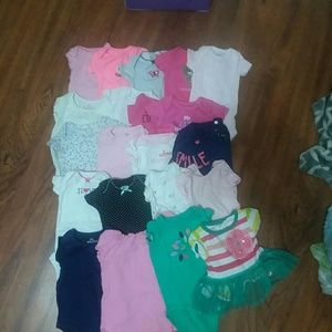 NB babygirl short sleeve onesies